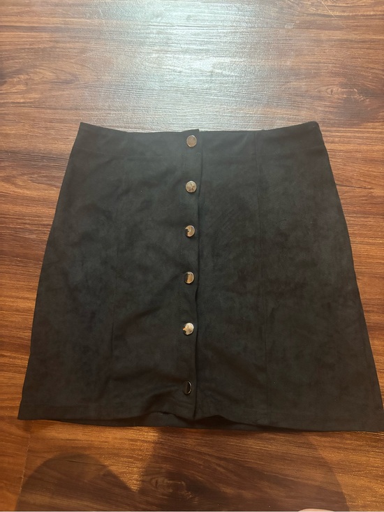 Dresses & Skirts - Classic Black Button-Front Women's Skirt
